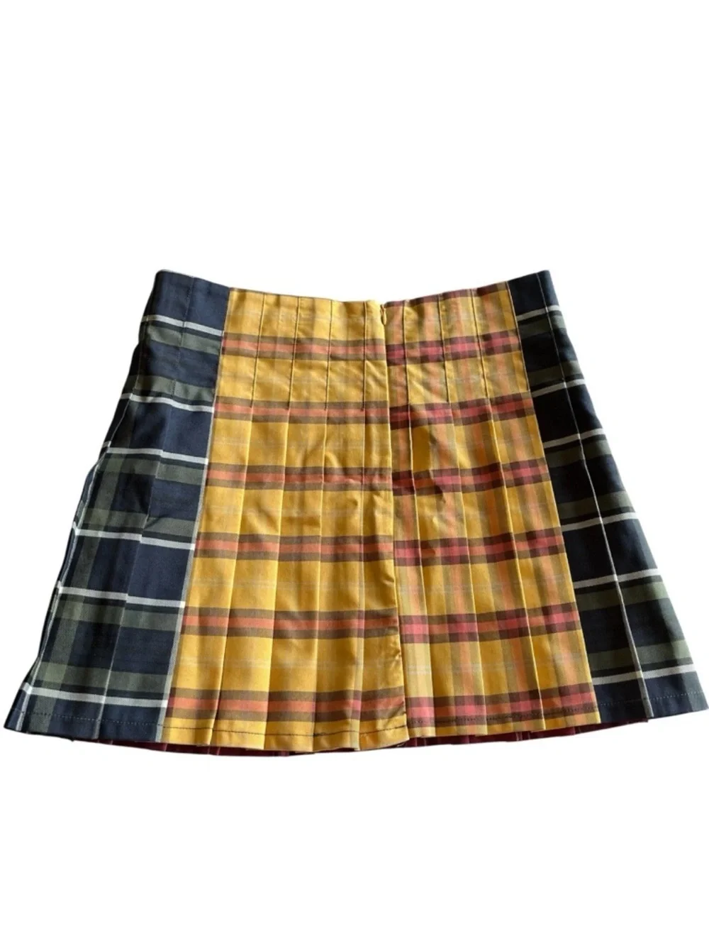 No Boundaries Skirt Kilt Size Large 11-13 Plaid Pleated Buckles Punk Juniors New